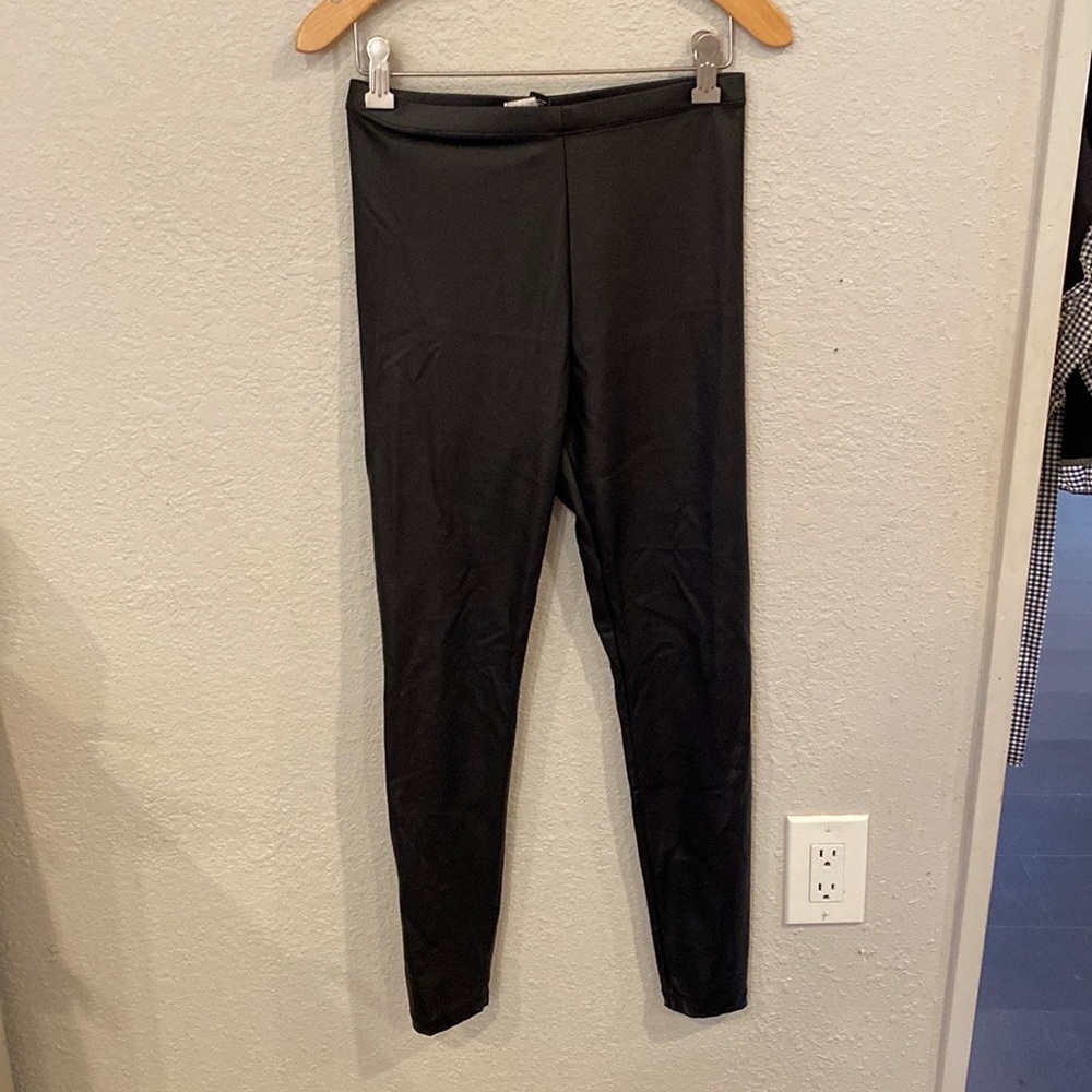 Black Faux Leather Leggings